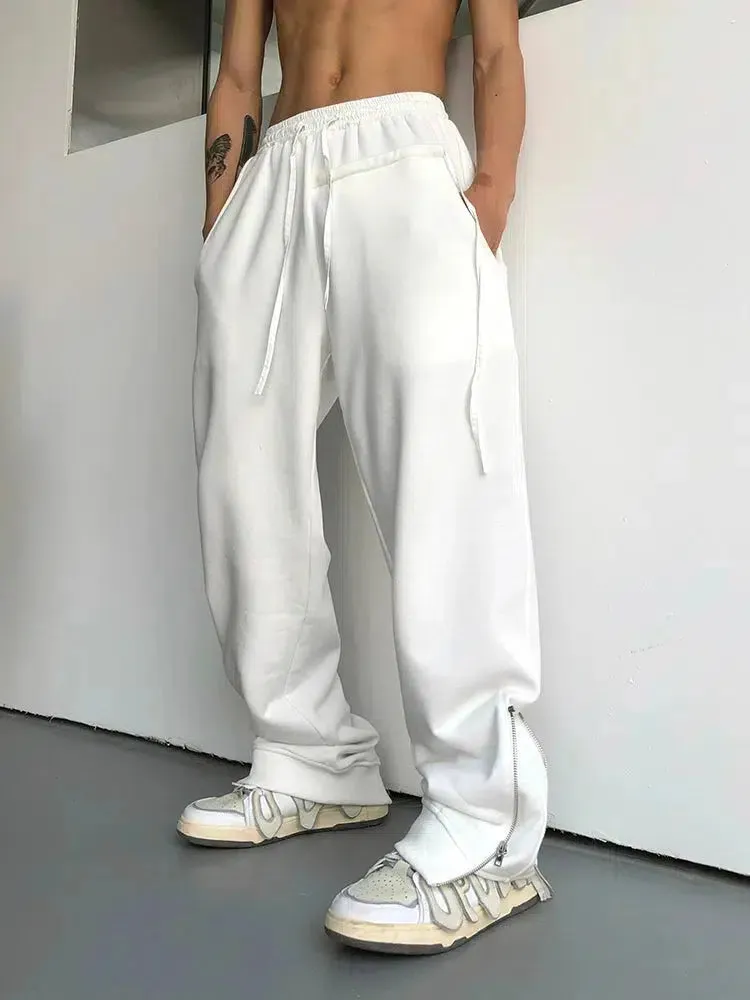 High Waist Elastic Waist Sweatpants