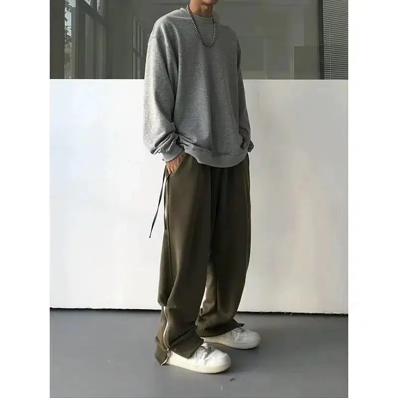 High Waist Elastic Waist Sweatpants