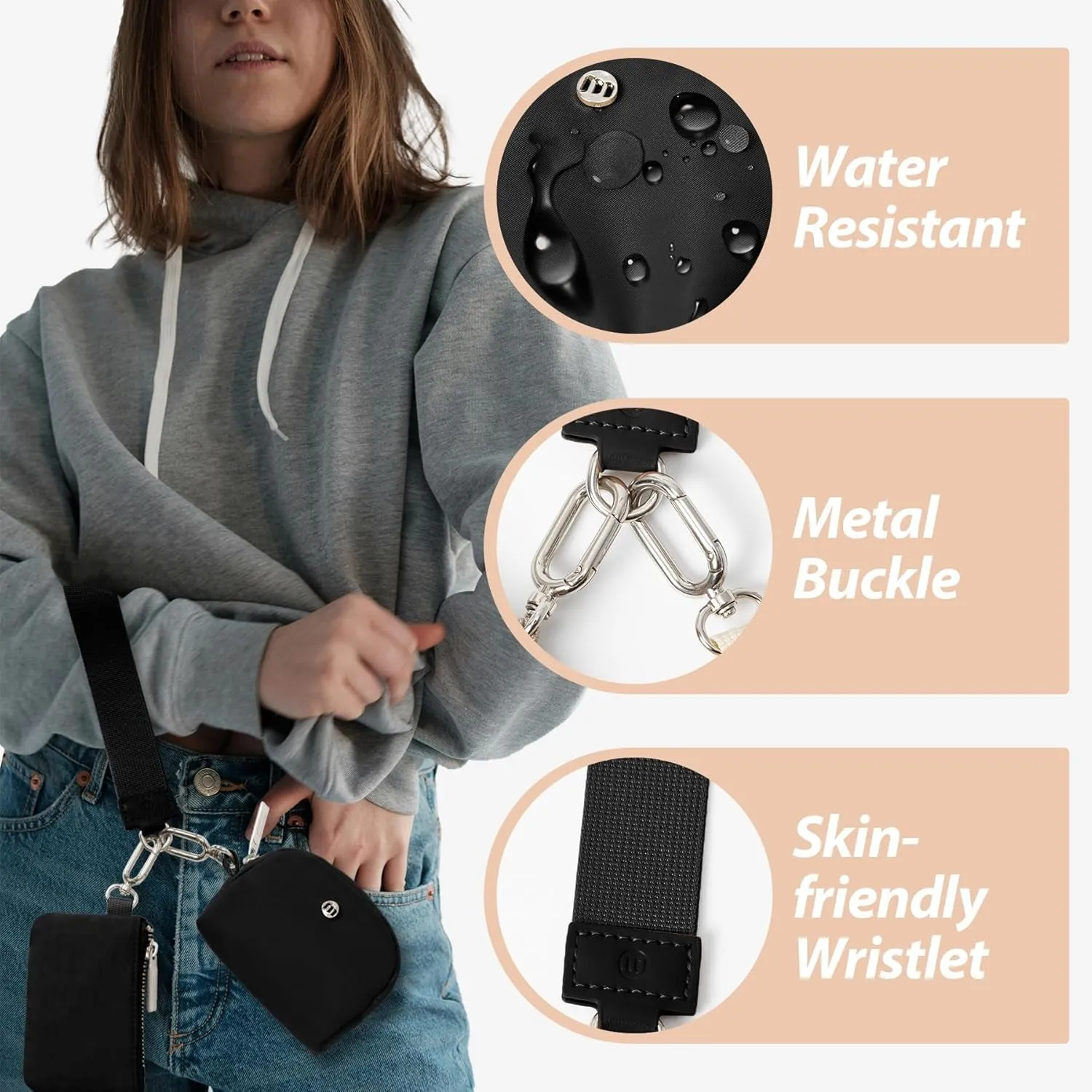 Keychain Wallet - Zip Around Wristlet Wallets