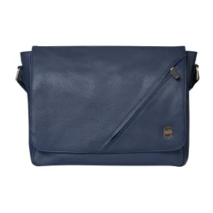 Kuger-Brent Hades Navy Genuine Leather Unisex Messenger Bag