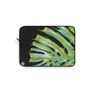 Laptop Sleeve: Monstera Leaf - Black