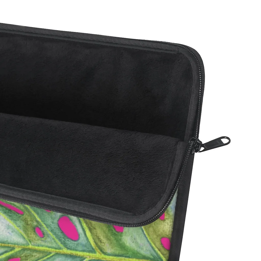 Laptop Sleeve: Monstera Leaf - Pink