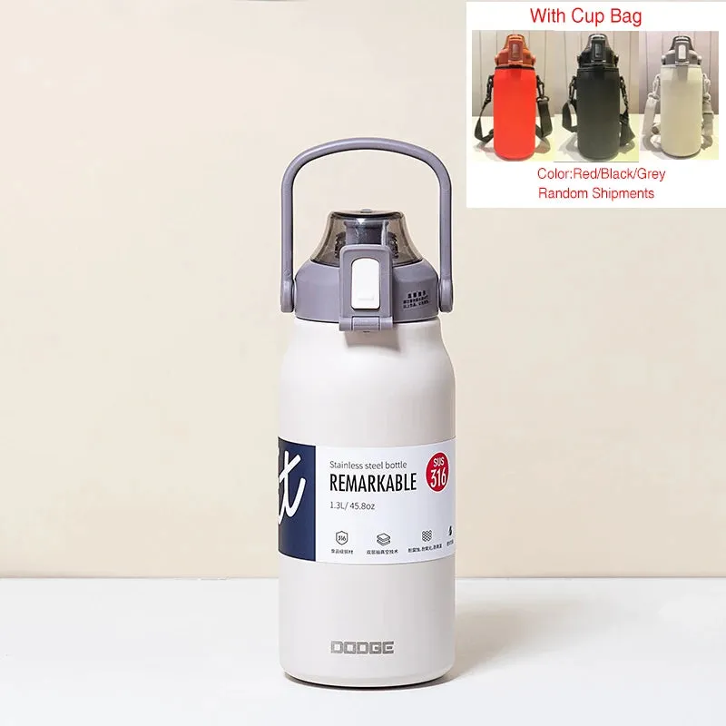Large Capacity Thermal Bottle - Portable Thermo Mug Thermos Water Bottle Tumbler for Outdoor Stainless Steel Thermal