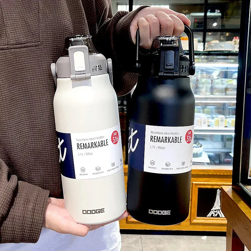 Large Capacity Thermal Bottle - Portable Thermo Mug Thermos Water Bottle Tumbler for Outdoor Stainless Steel Thermal