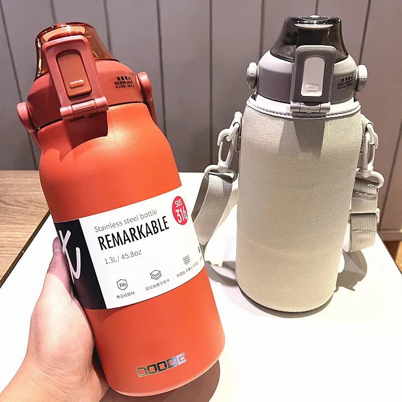 Large Capacity Thermal Bottle - Portable Thermo Mug Thermos Water Bottle Tumbler for Outdoor Stainless Steel Thermal