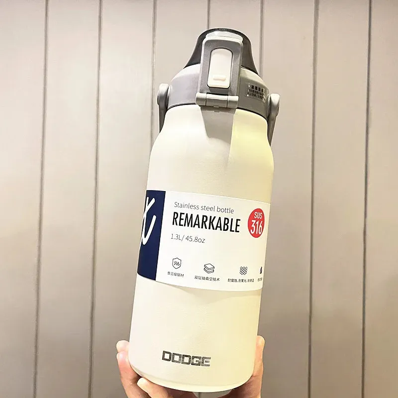 Large Capacity Thermal Bottle - Portable Thermo Mug Thermos Water Bottle Tumbler for Outdoor Stainless Steel Thermal