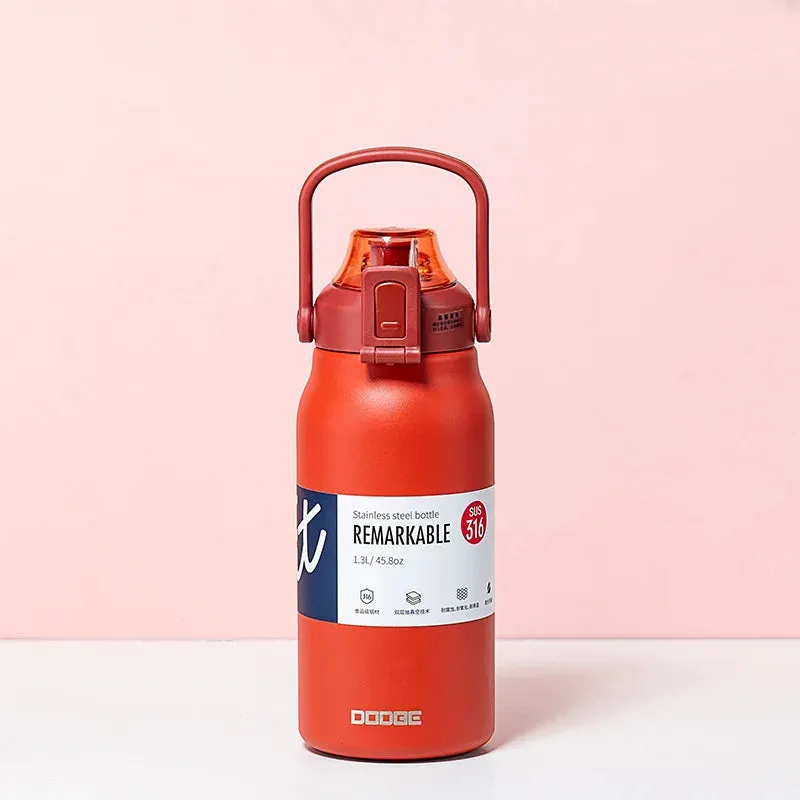 Large Capacity Thermal Bottle - Portable Thermo Mug Thermos Water Bottle Tumbler for Outdoor Stainless Steel Thermal
