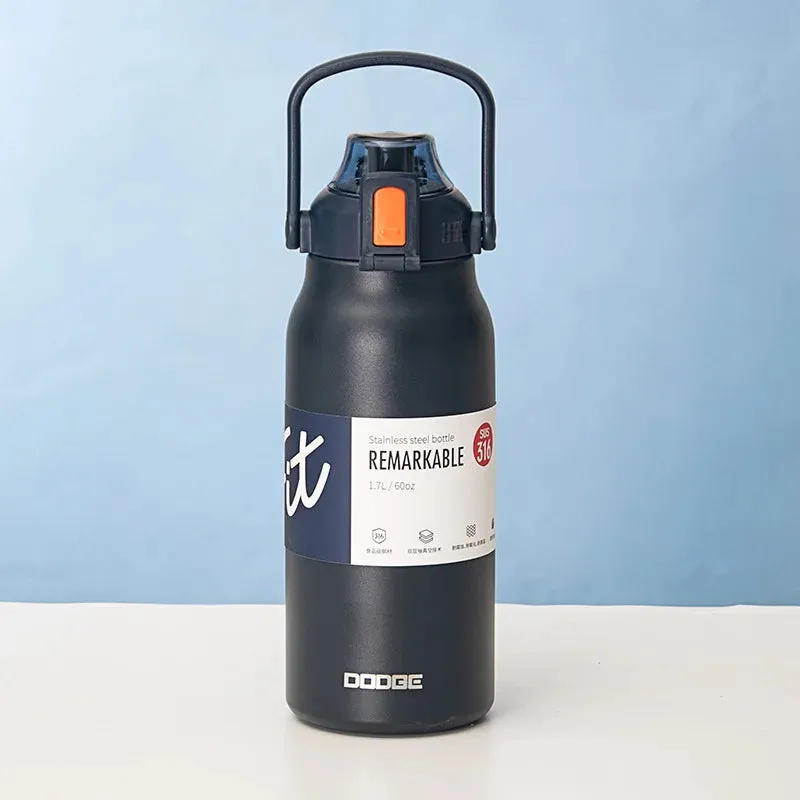 Large Capacity Thermal Bottle - Portable Thermo Mug Thermos Water Bottle Tumbler for Outdoor Stainless Steel Thermal