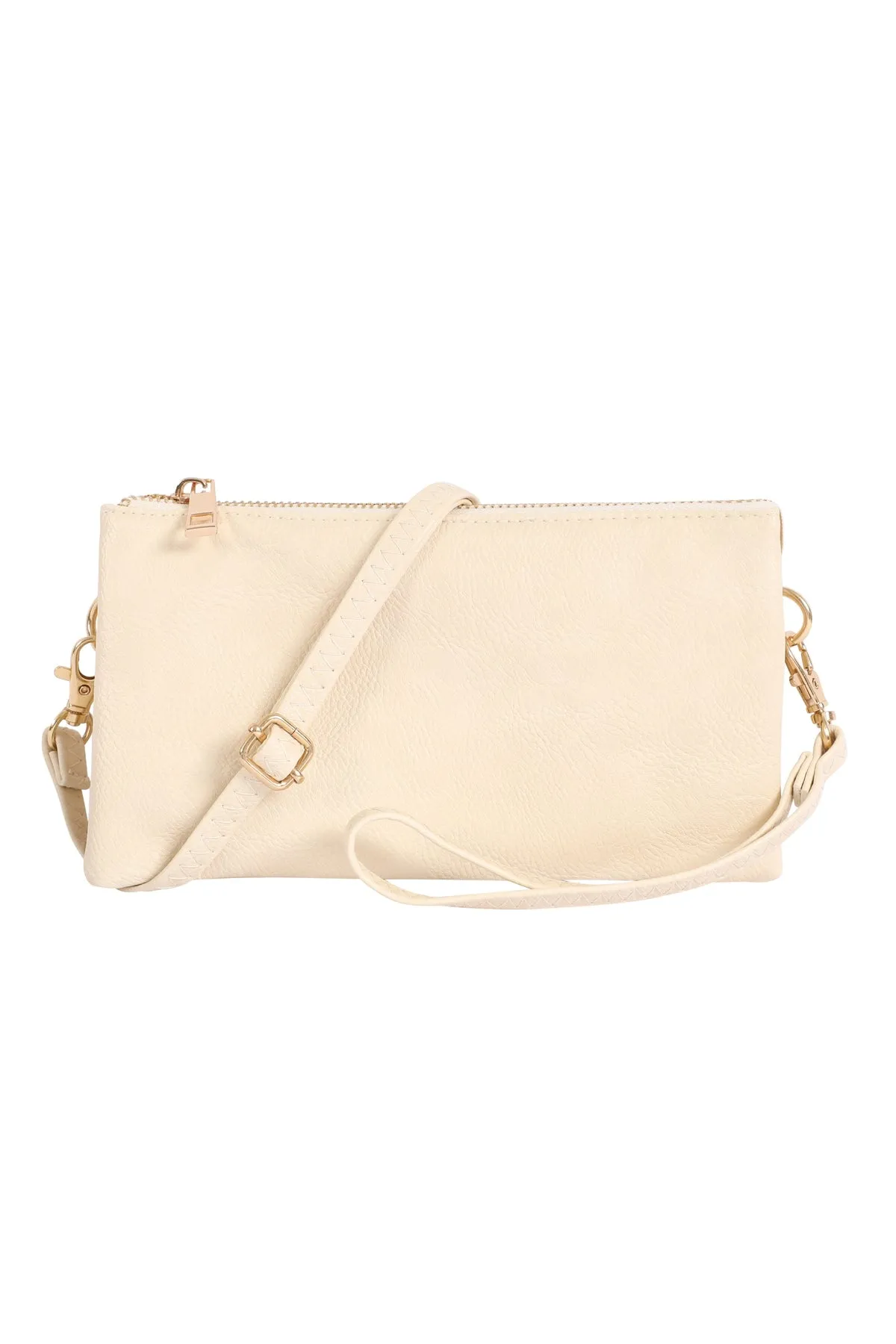 LEATHER CROSSBODY BAG WITH WRISTLET