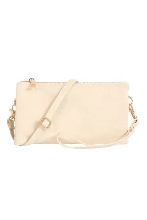 LEATHER CROSSBODY BAG WITH WRISTLET