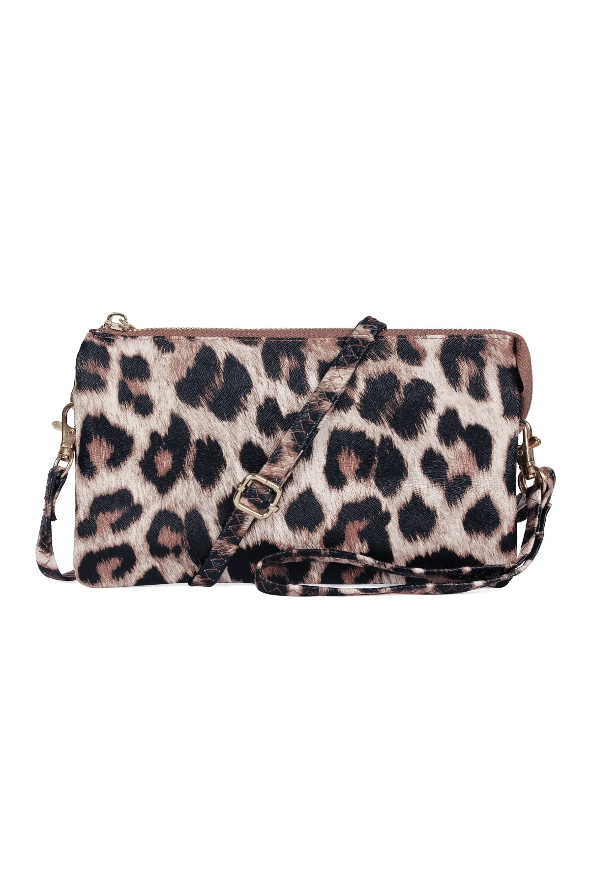 LEATHER CROSSBODY BAG WITH WRISTLET