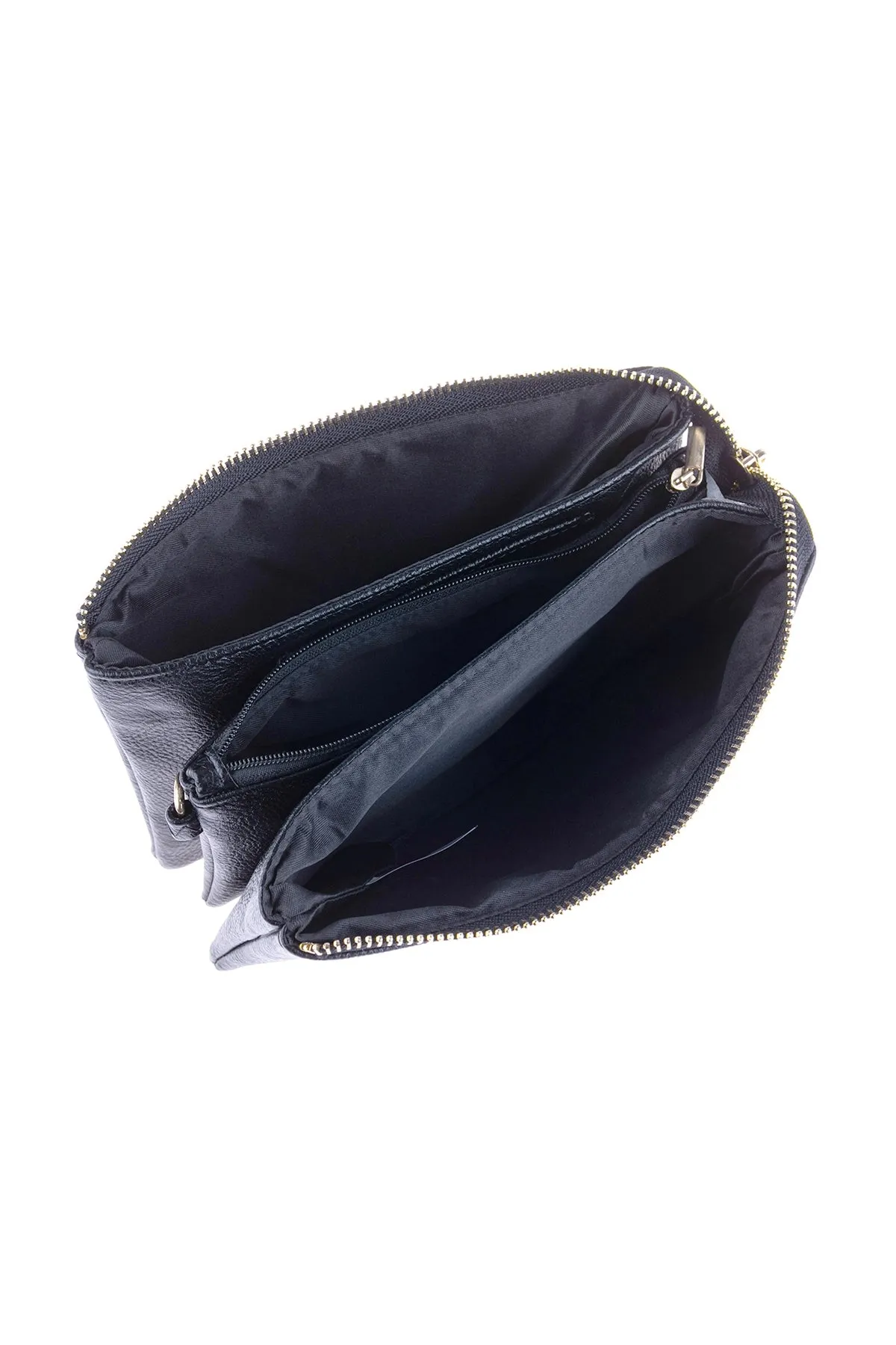 LEATHER CROSSBODY BAG WITH WRISTLET