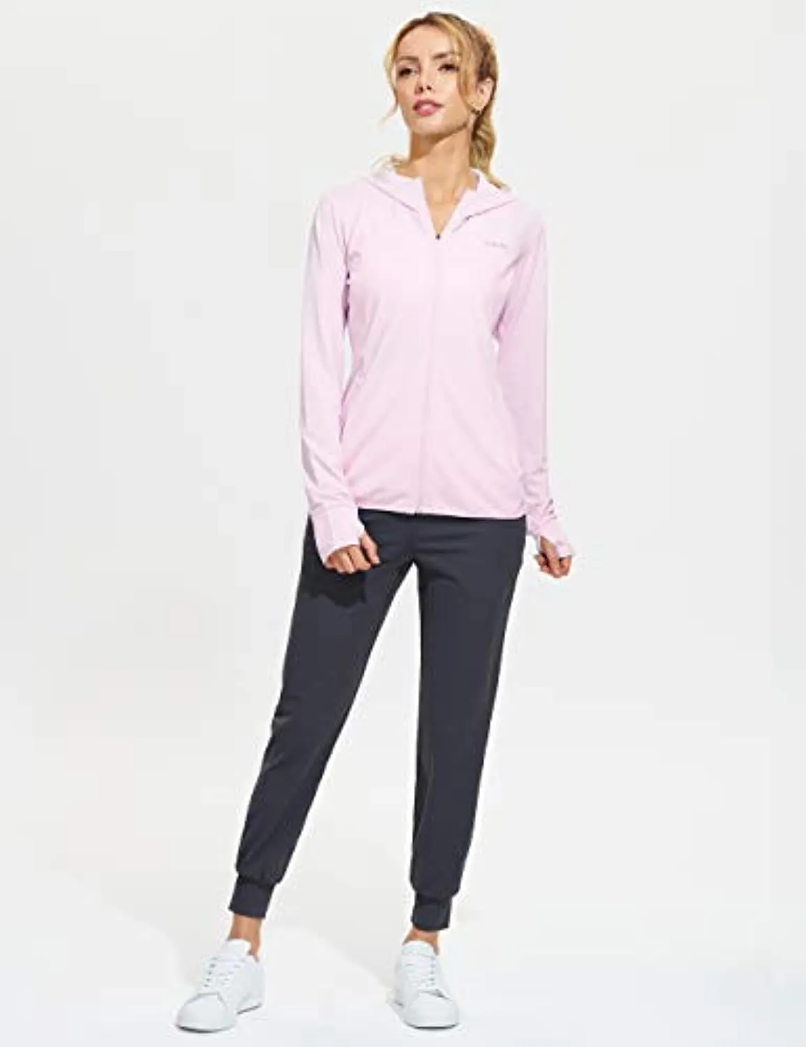 Libin Women's Full Zip UPF 50  Sun Protection Hoodie Jacket Long Sleeve Sun Shirt Hiking Outdoor Performance with Pockets