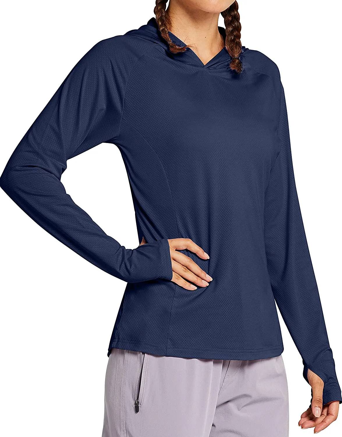 Libin Women's Full Zip UPF 50  Sun Protection Hoodie Jacket Long Sleeve Sun Shirt Hiking Outdoor Performance with Pockets