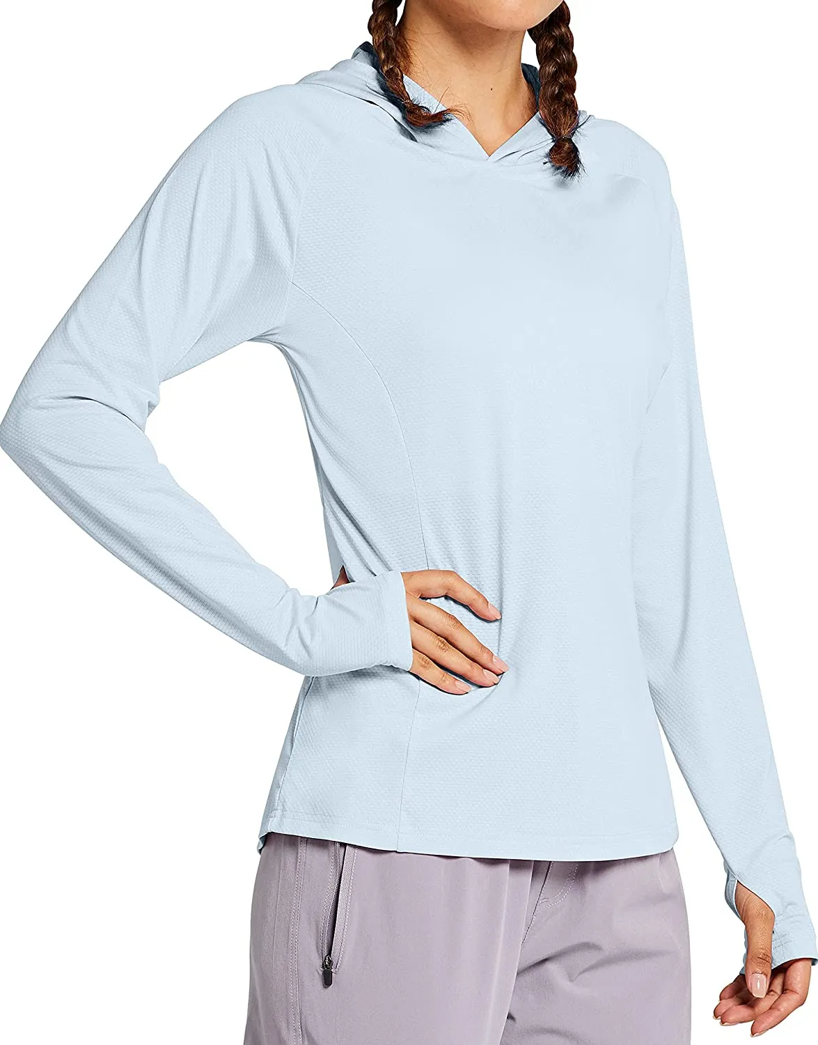 Libin Women's Full Zip UPF 50  Sun Protection Hoodie Jacket Long Sleeve Sun Shirt Hiking Outdoor Performance with Pockets