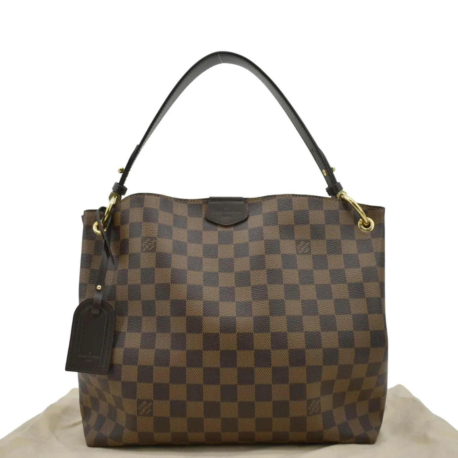 LOUIS VUITTON Graceful PM Damier Ebene Shoulder Bag Brown