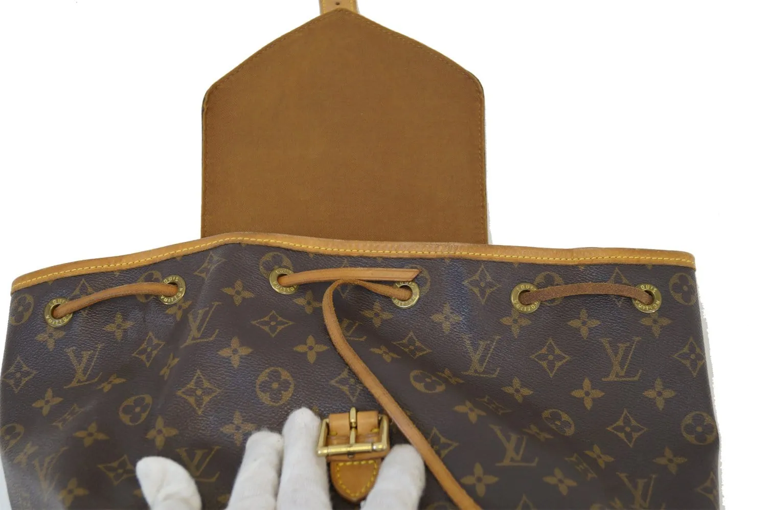 LOUIS VUITTON Monogram Brown Montsouris GM Backpack Bag