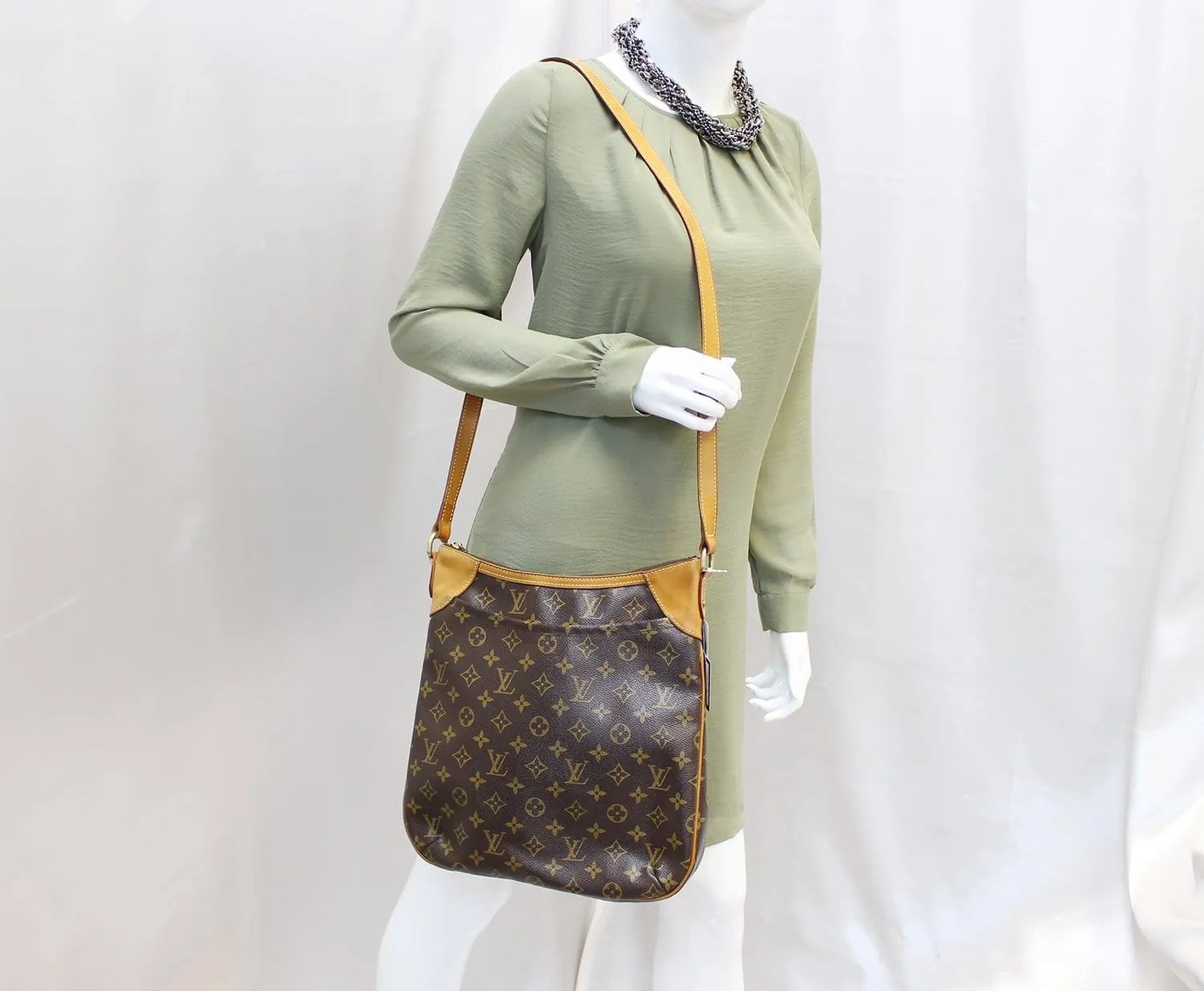 LOUIS VUITTON Monogram Canvas Odeon MM Crossbody Bag