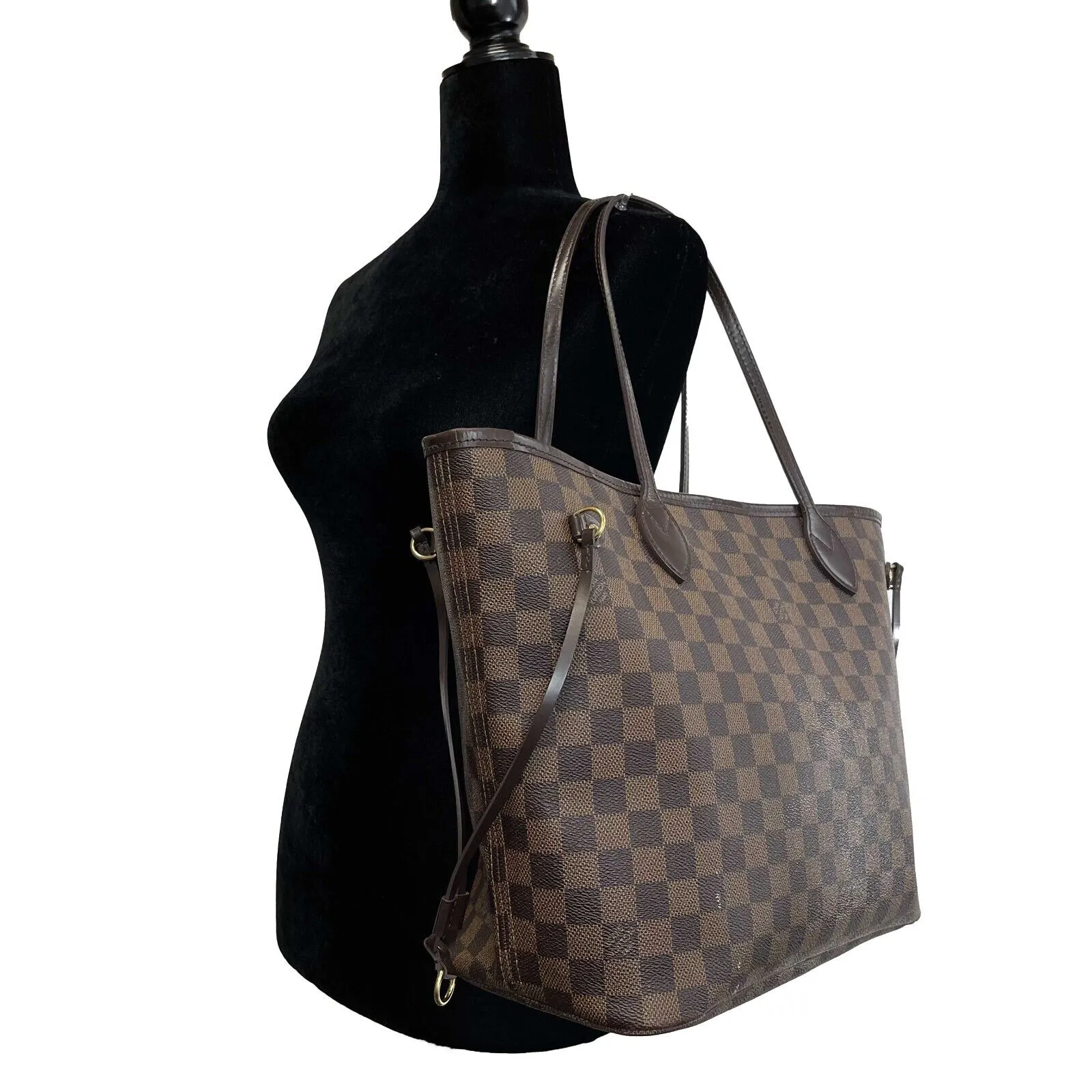 Louis Vuitton Neverfull Damier Ebene MM Brown Handbag