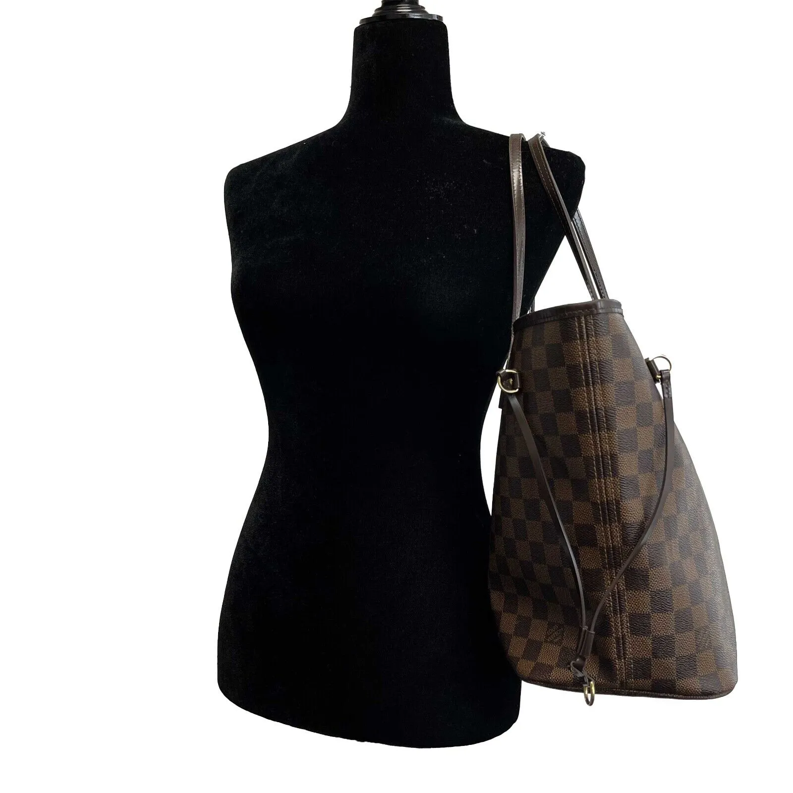 Louis Vuitton Neverfull Damier Ebene MM Brown Handbag