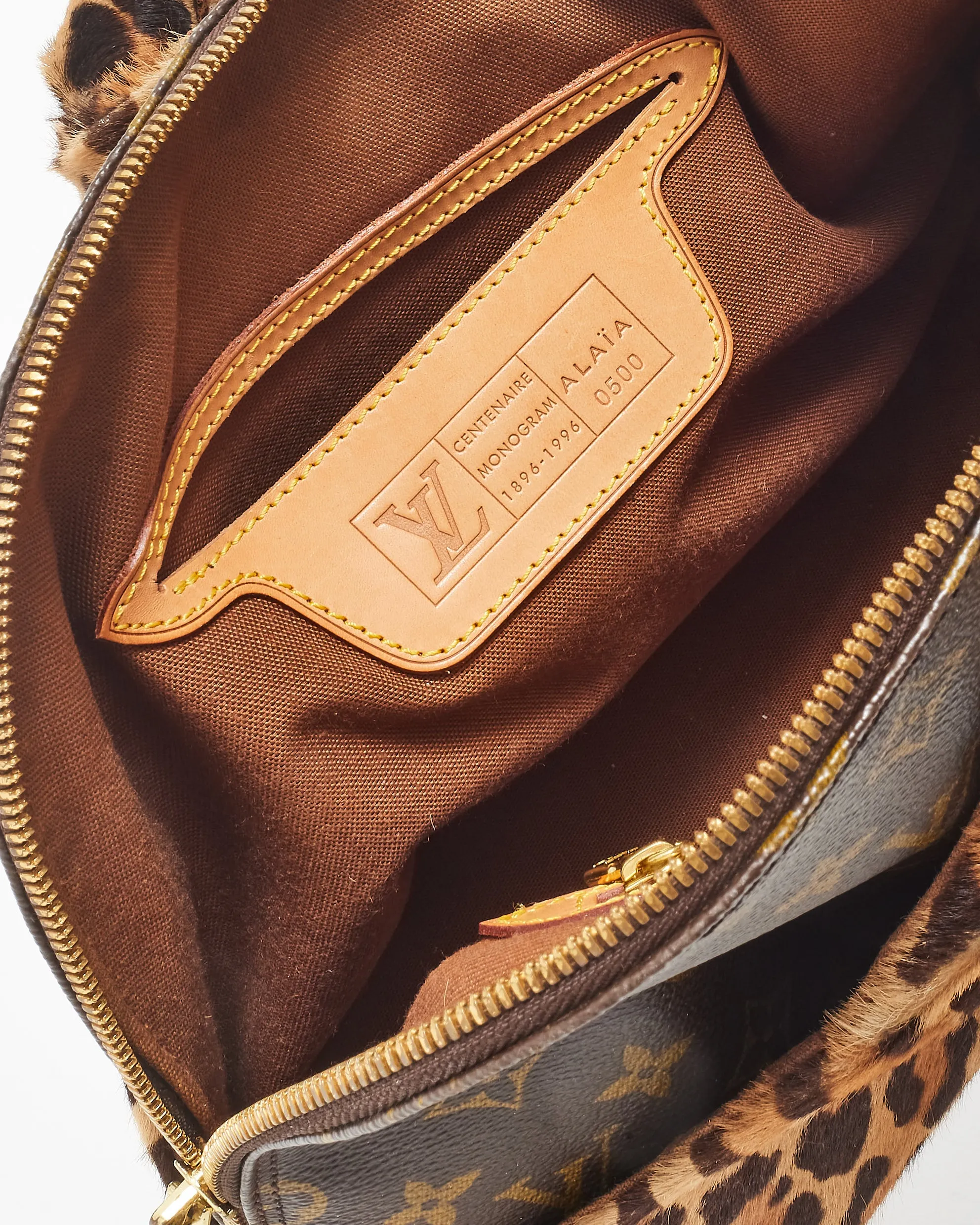 Louis Vuitton x Alaïa Limited Edition Leopard Pony Hair Monogram Alma   Full Set