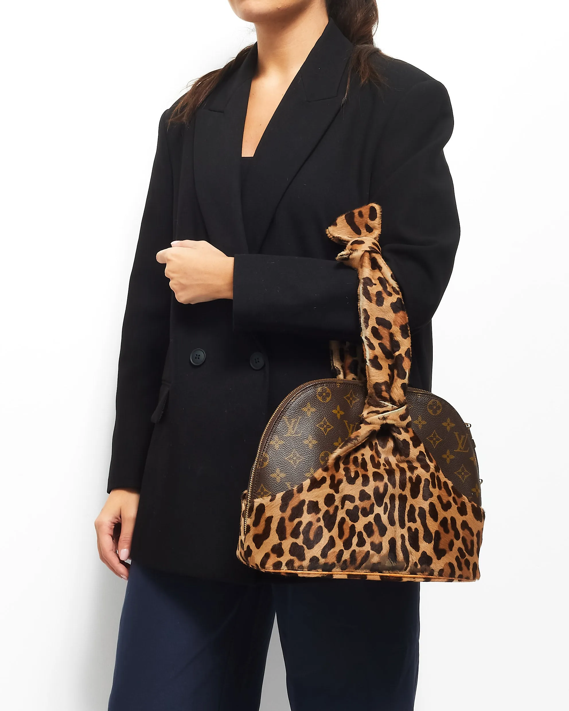 Louis Vuitton x Alaïa Limited Edition Leopard Pony Hair Monogram Alma   Full Set