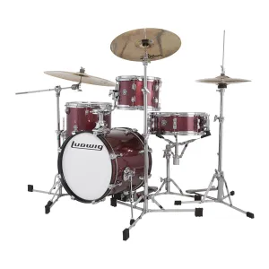 Ludwig LC179XX025DIR Breakbeats By Questlove 4-Piece Drum Kit w/ Bag, Wine Red Sparkle