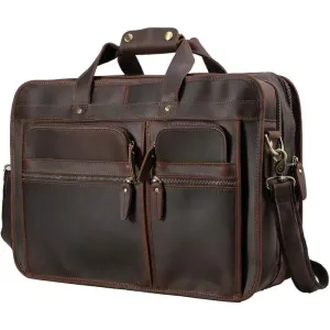 Mason Buffalo Leather Briefcase