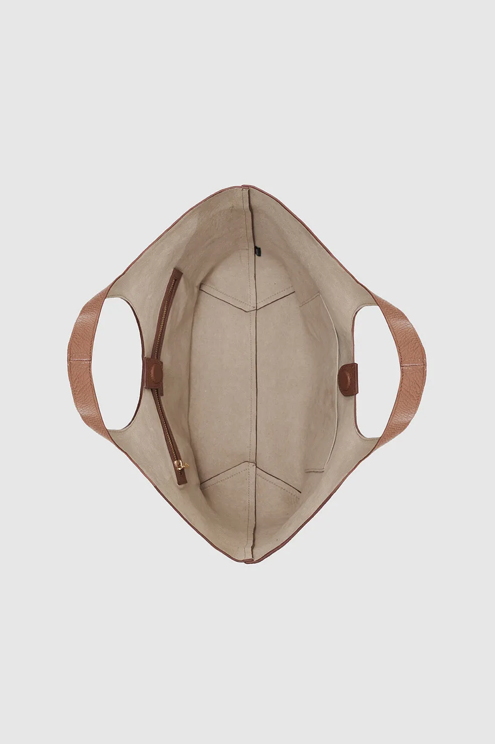 Medium Lili Tote - Cognac Pebbled
