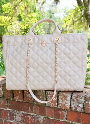 Melissa Tote Bag Nude Quilted DQ