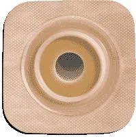 Natura® Flexible Stomahesive® Skin Barrier, 4" x 4" (10cm x 10cm) Tan, Pre-Cut Stoma Opening 5/8" (16mm), Flange 1-3/4" (45mm) - Box of 10