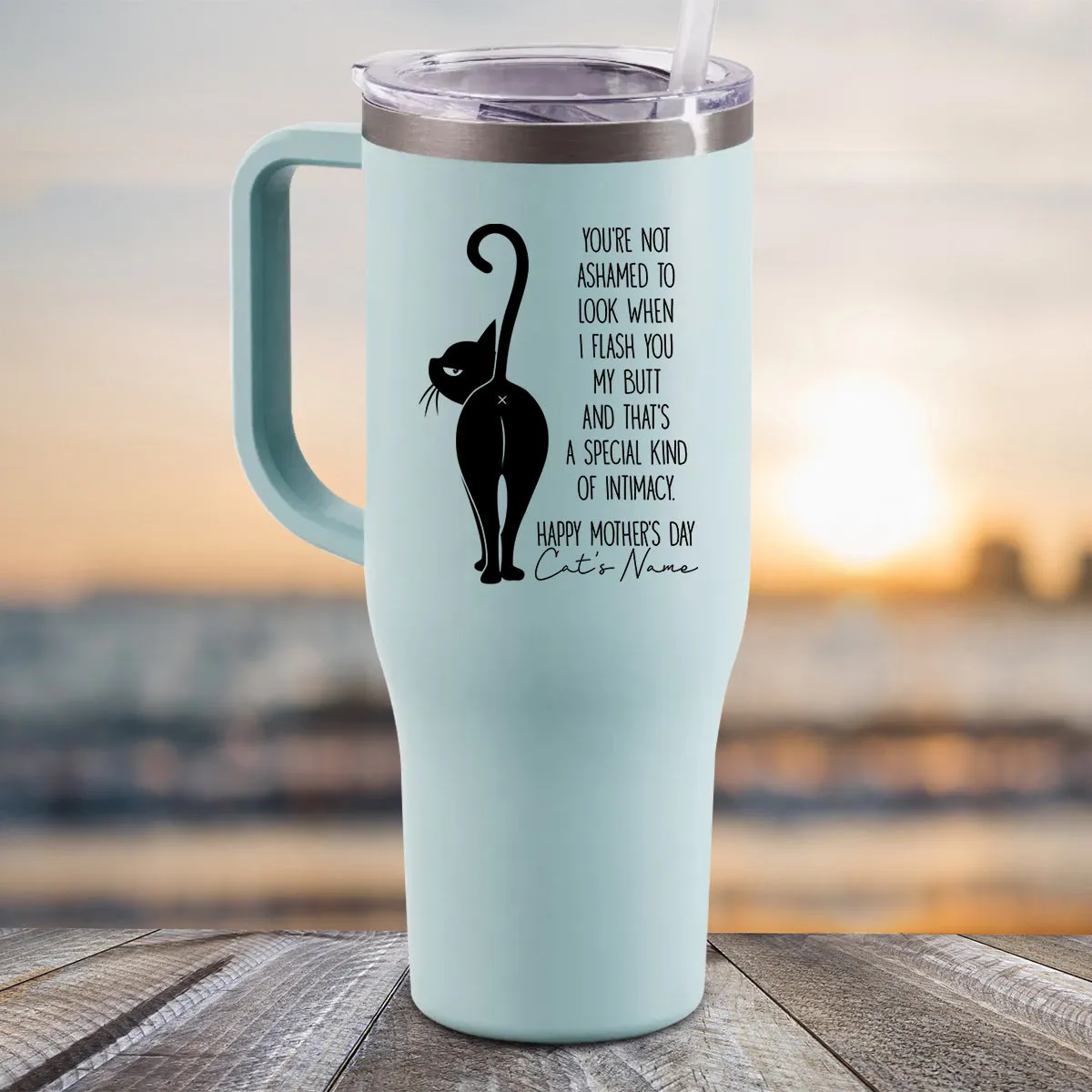 Personalized Cat Butt Funny Tumblers - Cat Mom Mother's Day Gift