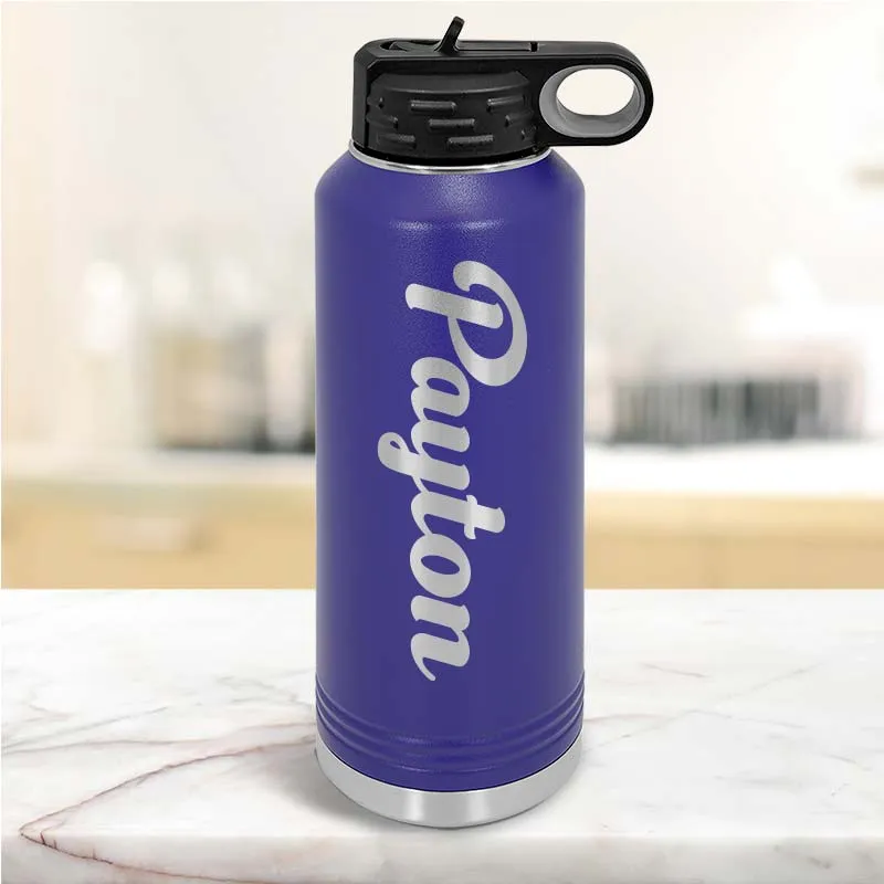Personalized Kids Water Bottle Tumblers with Laser Engraved Name