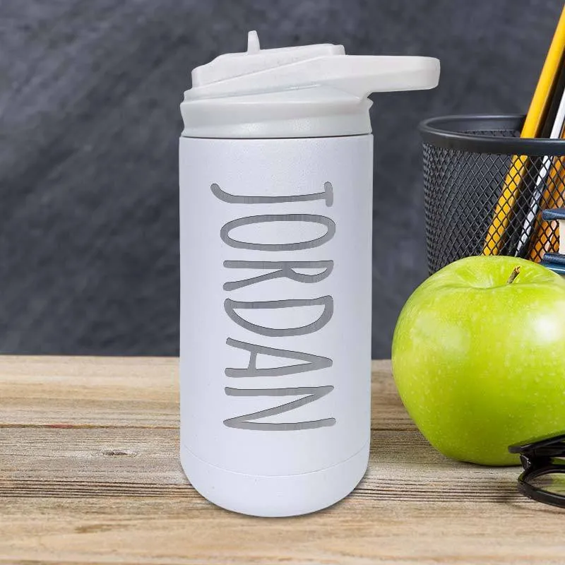 Personalized Kids Water Bottle Tumblers with Laser Engraved Name