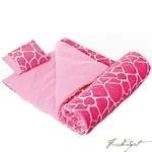 Pink Giraffe Super Plush Sleeping Bag