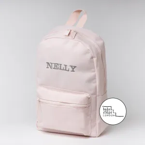 (Pink) Personalised Name Unisex Mini Nursery School Backpack Rucksack Bag