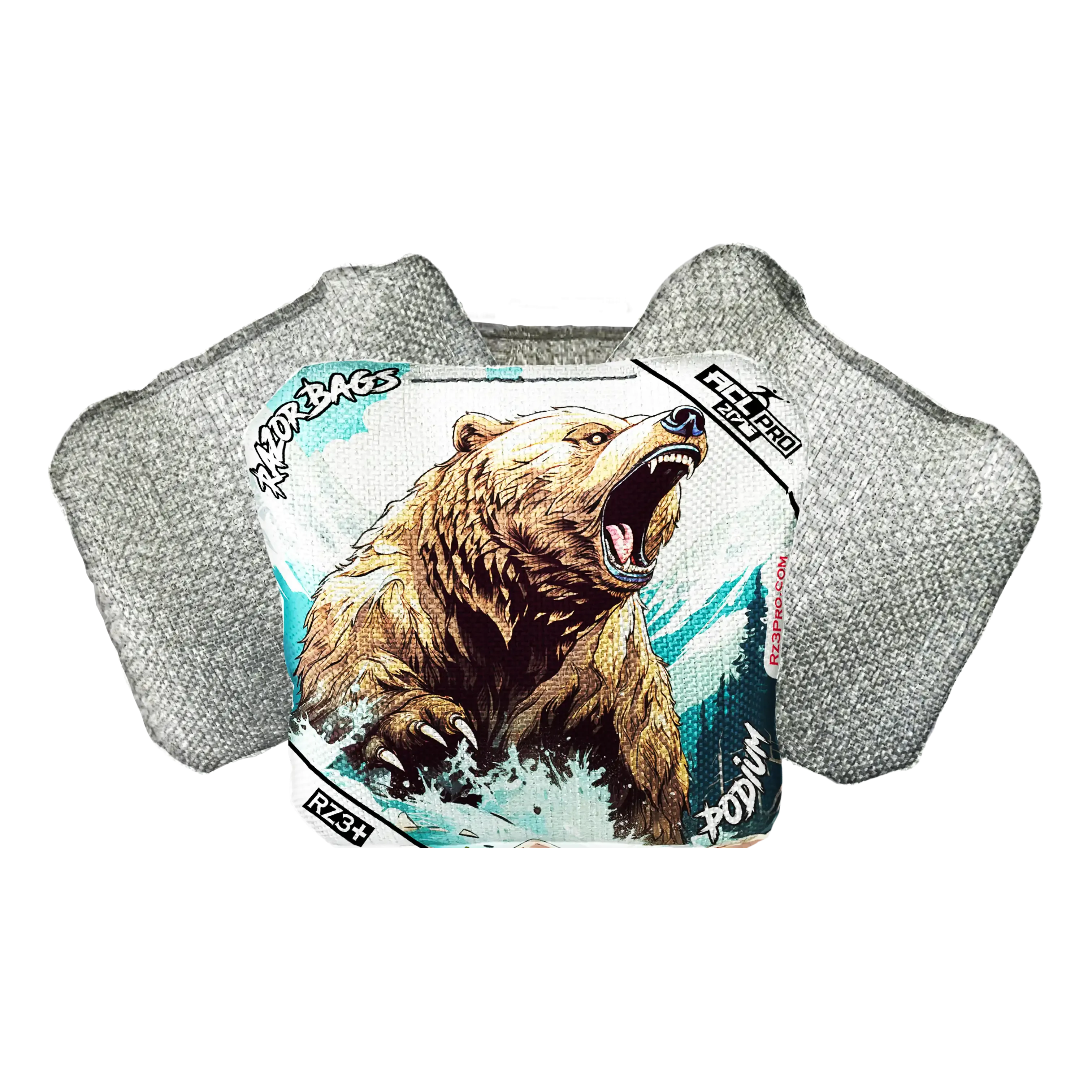 Podium | Alaskan Grizzly | ACL PRO Razor Cornhole Bags