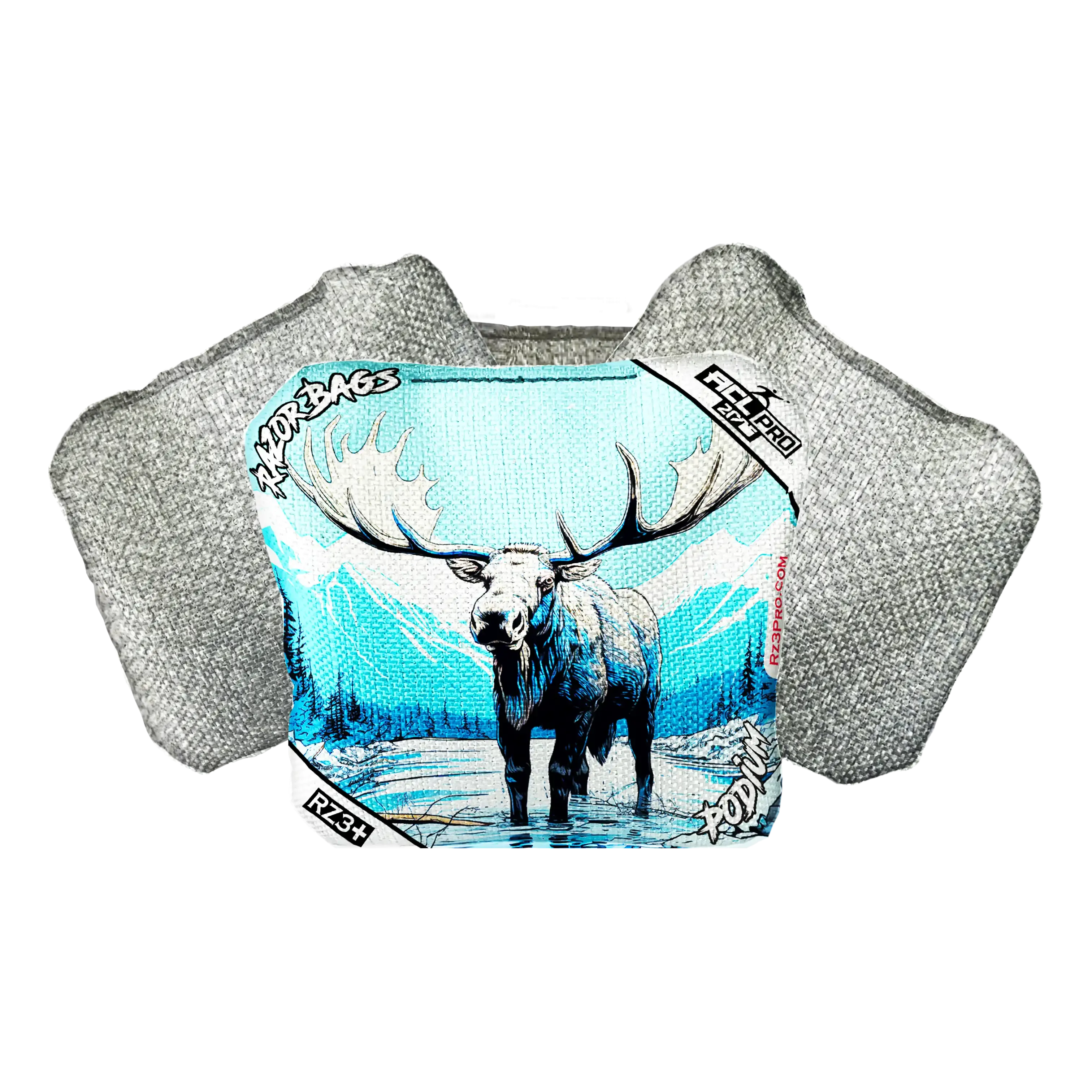 Podium | Alaskan Moose | ACL PRO Razor Cornhole Bags