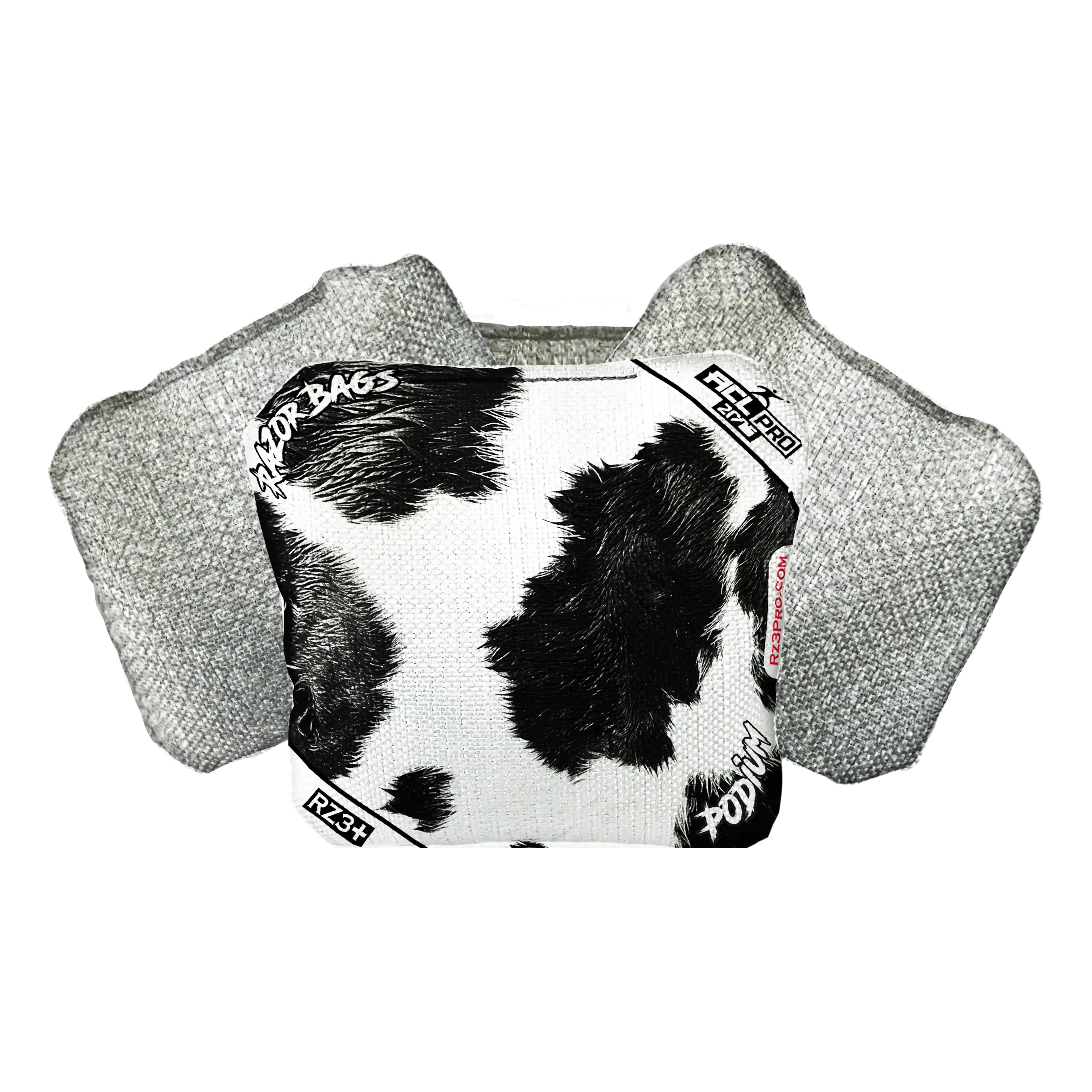 Podium | Cow Print | ACL PRO Razor Cornhole Bags