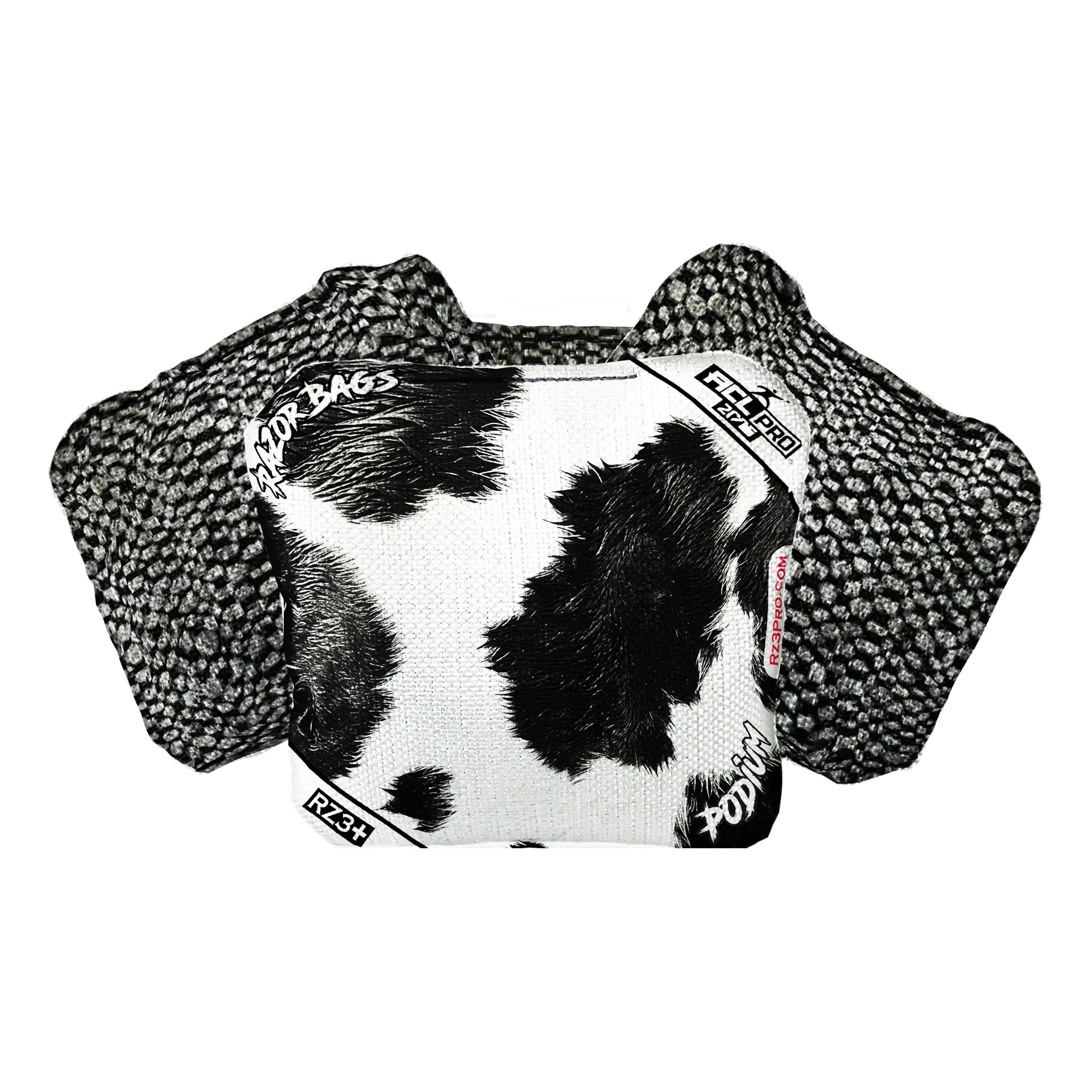 Podium | Cow Print | ACL PRO Razor Cornhole Bags