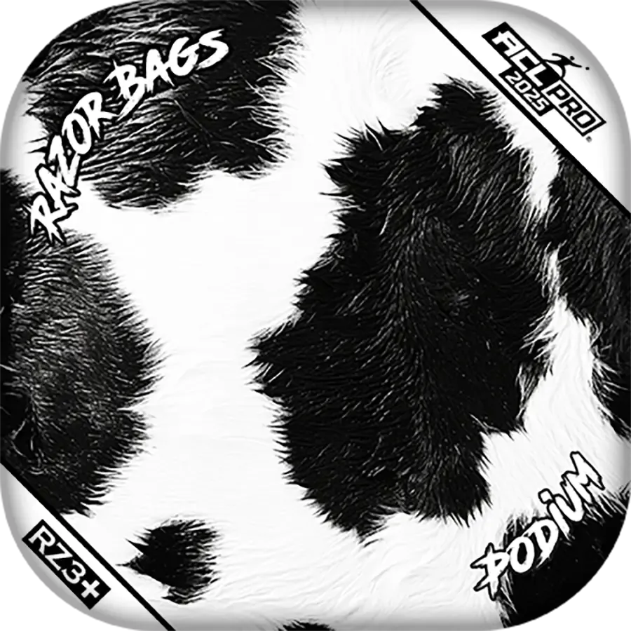 Podium | Cow Print | ACL PRO Razor Cornhole Bags