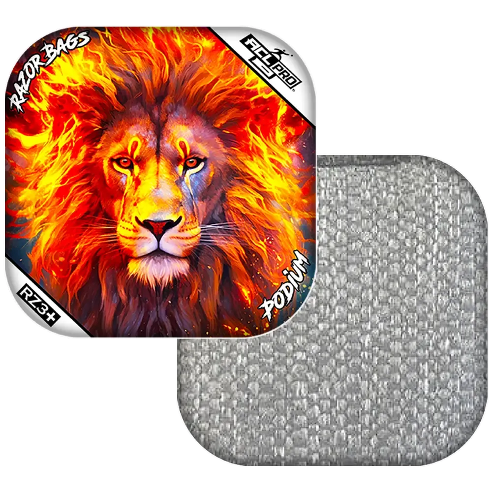 Podium | Lion Flame | ACL PRO Razor Cornhole Bags