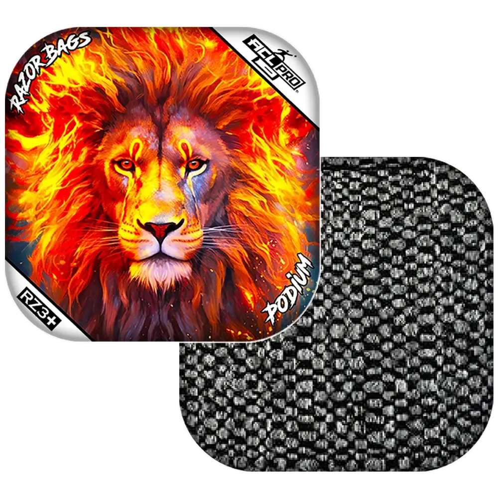 Podium | Lion Flame | ACL PRO Razor Cornhole Bags