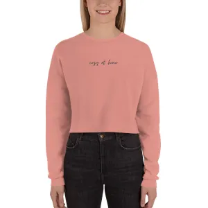 "Cozy at Home- NAVY" Crop Sweatshirt