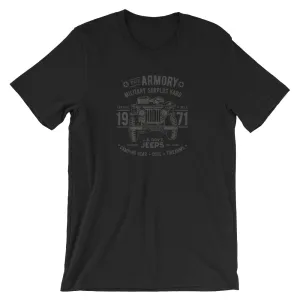 Retro "The Armory" Army Surplus Jeep Short-Sleeve Unisex T-Shirt