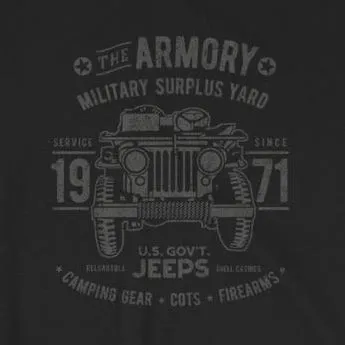 Retro "The Armory" Army Surplus Jeep Short-Sleeve Unisex T-Shirt