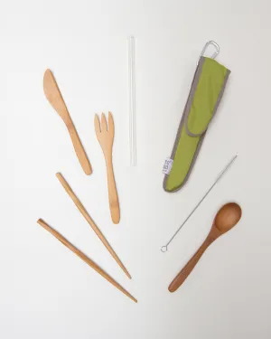 Reusable Utensil Kit - Classic Glass Straw