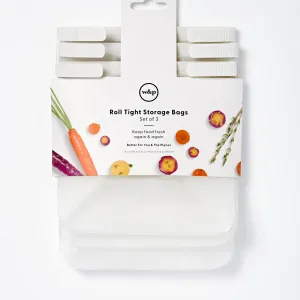 Roll Tight Freezer Storage Bags - Set of 3 Assorted Sizes