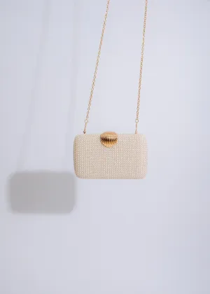 Seashell Weave Clutches Nude