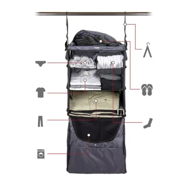 Shelfpack Suitcase with built-in shelves